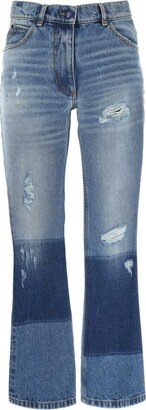 Moncler X Palm Angels Straight Leg Distressed Jeans