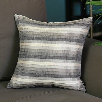 Porch & Den Bridgeport Brown Striped Jacquard Throw Pillow Cover