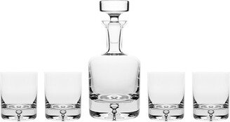 Whiskey Decanter And Tumbler 5Pc Set