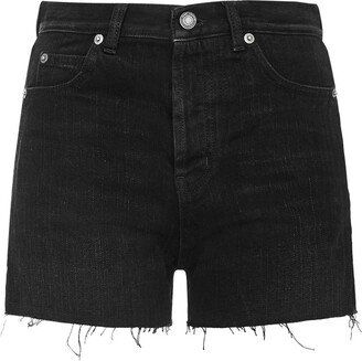 Frayed Edge Denim Shorts-AC