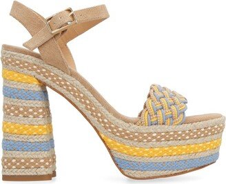 Anne Raffia Platform Sandals-AA