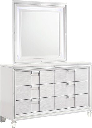 Charlotte Youth Dresser & Mirror Set in White