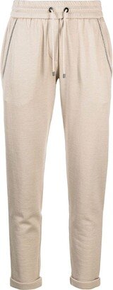 Cotton and silk blend joggers