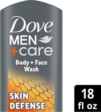 Dove Men+Care Skin Defense Antibacterial Body Wash Soap - 18 fl oz