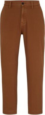 Tapered-fit chinos in cotton gabardine