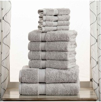 Highly Absorbent 10Pc Ultra Plush Egyptian Cotton Towel Set-AF