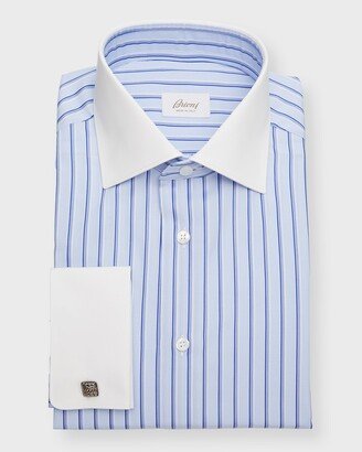 Men's French Cuff Stripe Dress Shirt