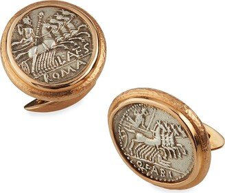 Jorge Adeler Men's 18k Rose Gold Ancient Jupiter Coin Cufflinks