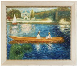 OVERSTOCK ART 'Boating On The Seine' by Pierre-Auguste Renoir Framed Oil Painting Reproduction