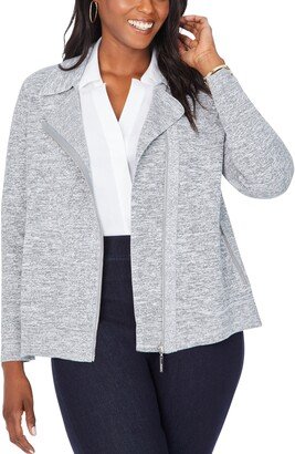 Flynn Marled Yarn Moto Jacket