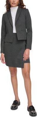 Petite Open Front Jacket Mini Skirt Created For Macys