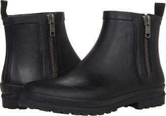 The Zip-Up Lugsole Rain Boot (True Black) Women's Shoes