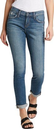 Beau Distressed Cuff Girlfriend Fit Jeans