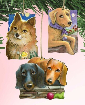 Doggie Companions Holiday Ornaments, Set of 3