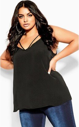 Women's Plus Size Strappy Woven Cami - - 18W