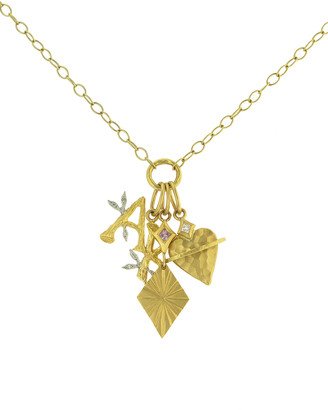 Charmed I'm Sure Charm Necklace in 22K Gold