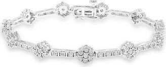 Effy ENY Sterling Silver & 0.94 TCW Diamond Station Bracelet