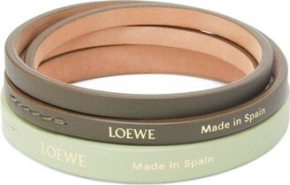 Leather Double Bangle