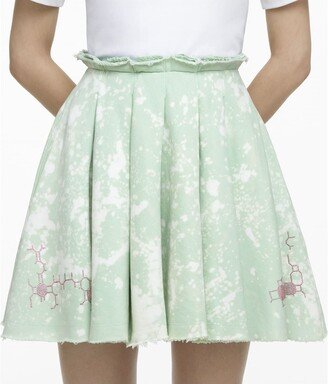 Liberal Youth Ministry, Bleached fleece skirt, Green