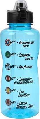 Avengers Motivational Sayings 2-Liter Transparent Blue Water Bottle