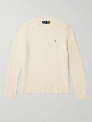 Logo-Embroidered Knitted Sweater-AA