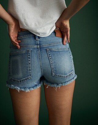 AE77 Premium High-Waisted Denim Short Short