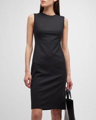 Eano Sleeveless Traceable Wool Suiting Dress-AA