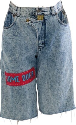 Quillattire Vintage Up-Cycled Crop Denim Trousers