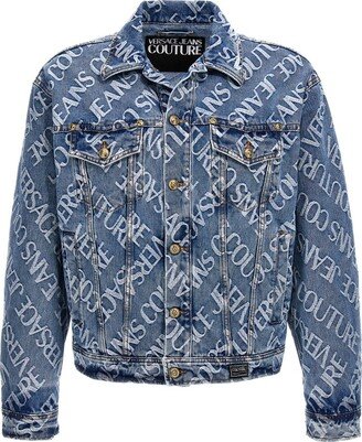 All-Over Logo Printed Denim Jacket