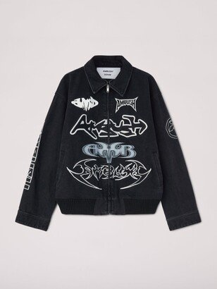 Denim Patch Bomber