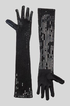 Plaza Sequin Knit Gloves