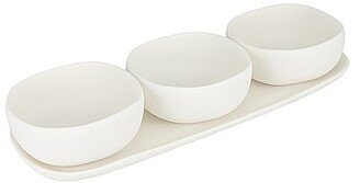 Tina Frey Designs Trio of Bowls on Dish Set in White