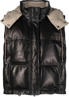 Leather Padded Gilet