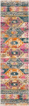 Madison MAD118 Power Loomed Area Rug - Blue/Fuchsia - 2'3x10'