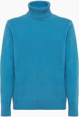 Seven Gauge Turtle Neck Sweater In Wool