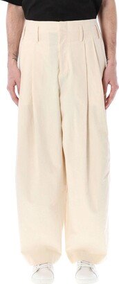 High-Waisted Wide-Leg Trousers-BL