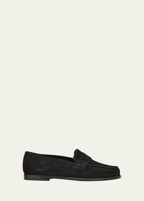 Perrita Suede Penny Loafers