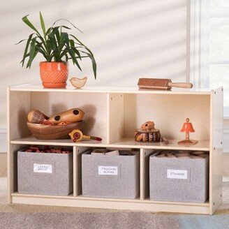 EdQ 2-Shelf 5-Compartment Storage 24'' - Natural