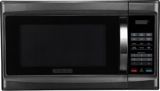 BLACK+DECKER 1.3 cu ft 1000 Watt Microwave Oven - Black Stainless Steel