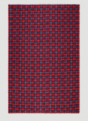 Maxi Gg Tartan Scarf - Man Scarves Red One Size