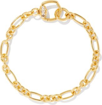 Josephine 18k Gold Vermeil Chain Bracelet in White Sapphire