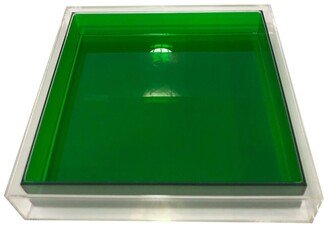 R16_Emerald Encased Lucite Tray