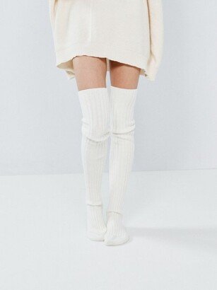 Chunky Over-the-knee Wool-blend Socks-AA