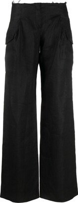 MANURI Pimmy high-waist linen trousers