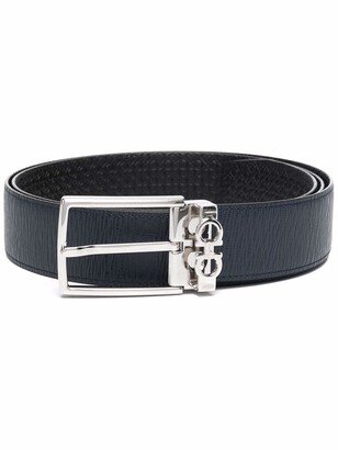 Gancini plaque belt