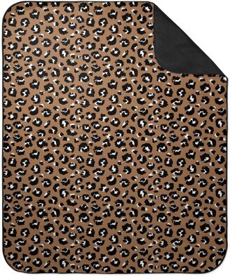 Picnic Blankets: Leopard Spots - Caramel Picnic Blanket, Brown