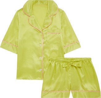 Après-Midi Nikki Silk Short Pyjama Set - Green
