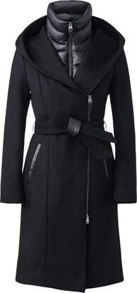 Shia 2-in-1 Double-face Wool Coat With Removable Bib