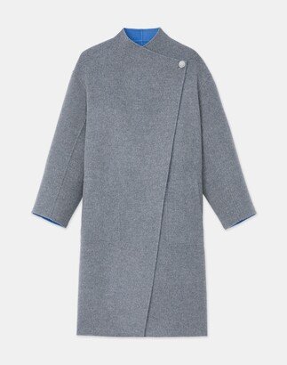 Plus Size Wool Cashmere Double Face Reversible Oversized Coat