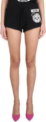 Logo Printed Drawstring Shorts-AT